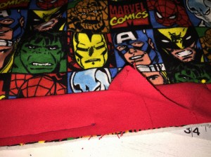 Captain America Quilt Binding 6
