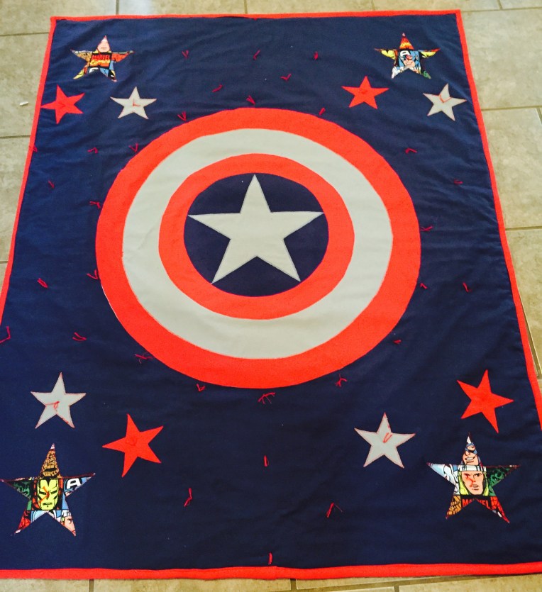Marvel/Captain America Inspired Applique Quilt – Part&nbsp;II