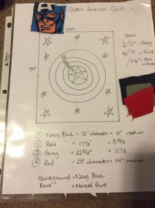 Captain America Quilt Plan