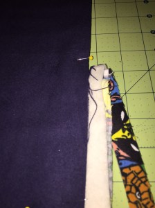 Captain America Quilt Trimming