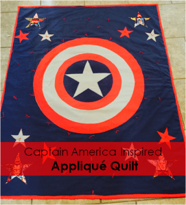 Pinterest Captain America Inspired Applique Quilt