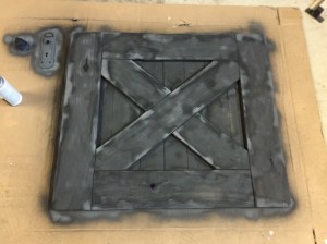 Barn Door Baby Gate black spray paint