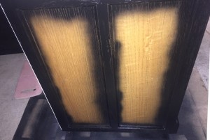 Rolltop Desk Spray paint edges