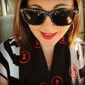 Rockin the Black Widow Scarf