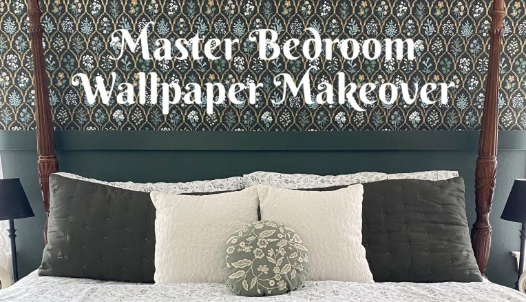 MASTER Bedroom wallpaper&nbsp;makeover